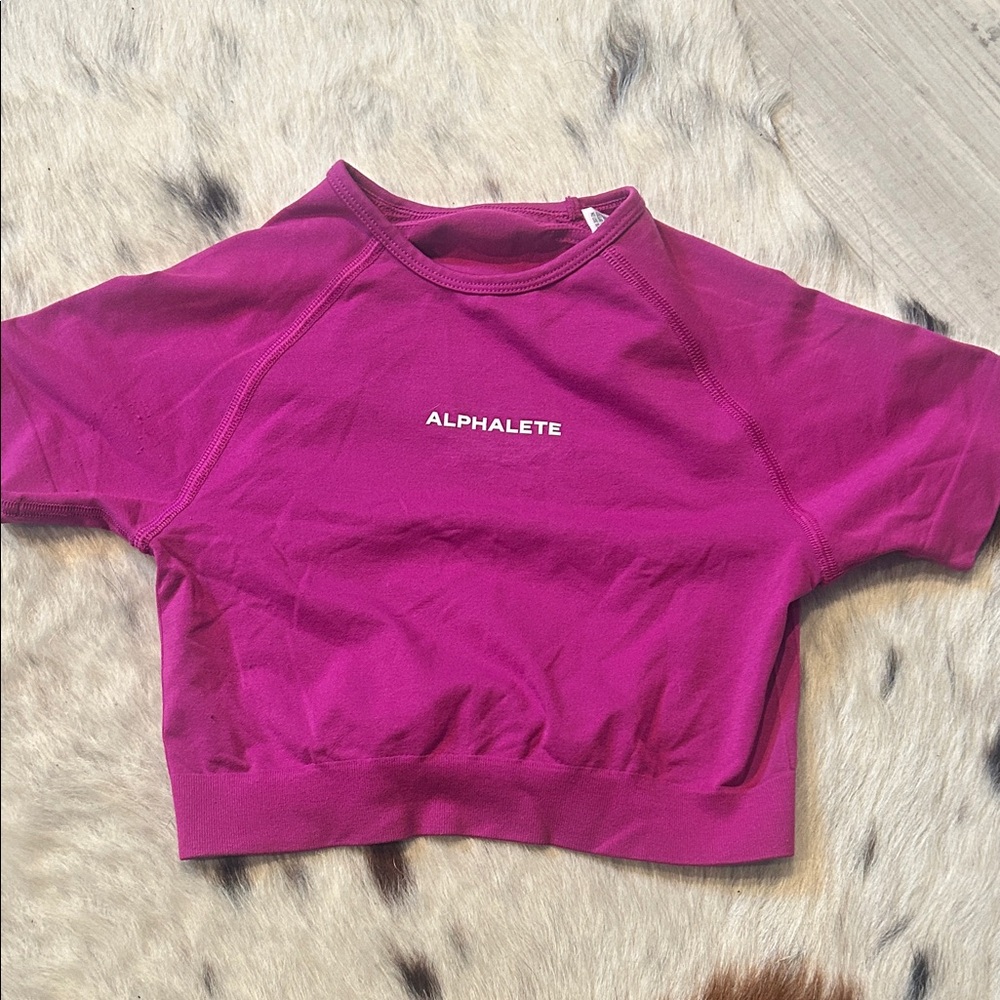 Alphalete pink Crop Top